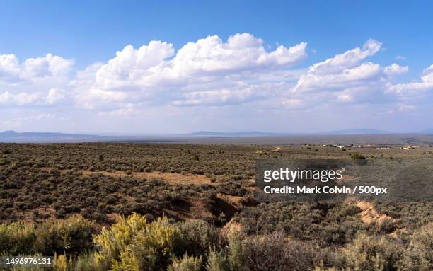 scenic view of landscape against sky,rio arriba county,new mexico,united states,usa - mark colvin stock pictures, royalty-free photos & images