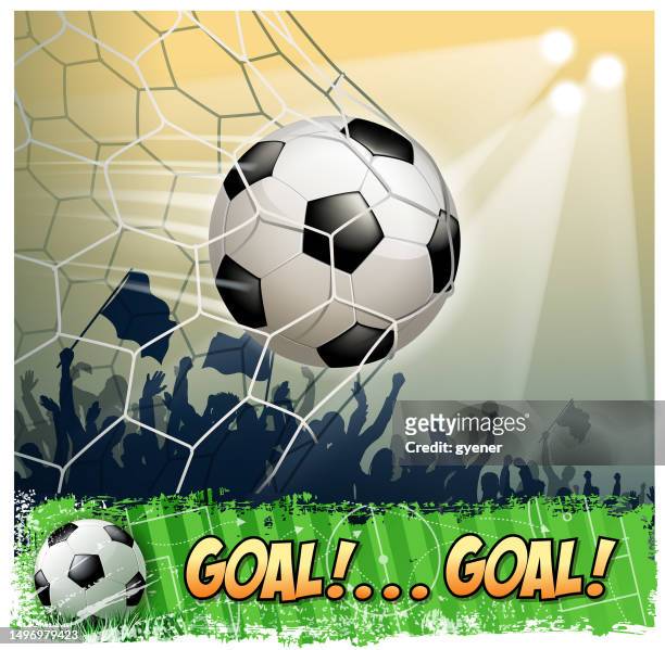 summer goal - soccer player vector stock illustrations