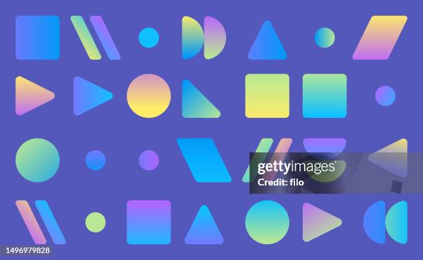 modern geometric shapes gradient abstract background - elearning background stock illustrations