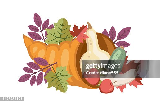 Cornucopia Fall & Autumn Element Cornucopia Fall & Autumn Element
