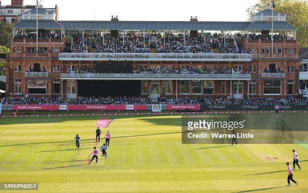 General view during the Vitality Blast T20 match between Middlesex and Sussex Sharks at Lord's Cricket Ground on June 08, 2023 in London, England.