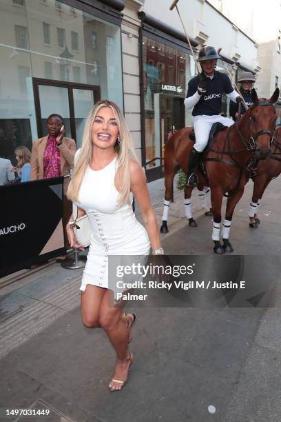 Megan Barton-Hanson is seen attending the Gaucho launch party on June 08, 2023 in London, England.