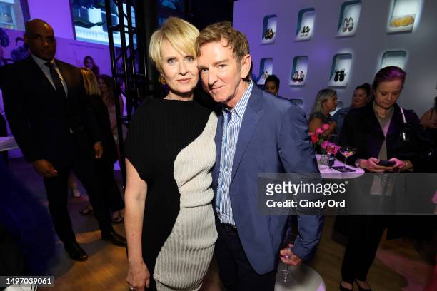 Cynthia Nixon and Michael Patrick King attend the " 'And Just Like That…It's Been 25 Years, A Sex And The City Experience' Opening Night With Max And...