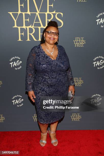 Catina Johnson attends an event celebrating Alice Marie Johnson's 5 years of freedom and honoring Kim Kardashian on June 08, 2023 in Los Angeles,...