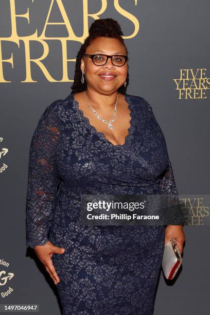 Catina Johnson attends an event celebrating Alice Marie Johnson's 5 years of freedom and honoring Kim Kardashian on June 08, 2023 in Los Angeles,...