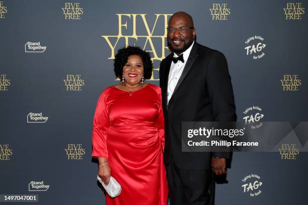 Alice Marie Johnson and Michael “Harry-O” Harris attend an event celebrating Alice Marie Johnson's 5 years of freedom and honoring Kim Kardashian on...