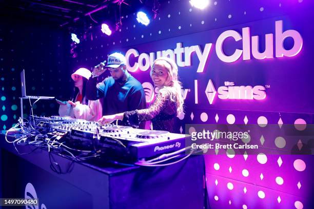 Brandi Cyrus spins at the Country Club at Spotify House during CMA Fest 2023 - Day 1 at Ole Red on June 08, 2023 in Nashville, Tennessee.