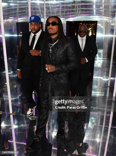 Rapper Quavo arrives at 3rd Annual Birthday Ball for Quality Control CEO Pierre "P" Thomas at The Fox Theatre on June 08, 2023 in Atlanta, Georgia.