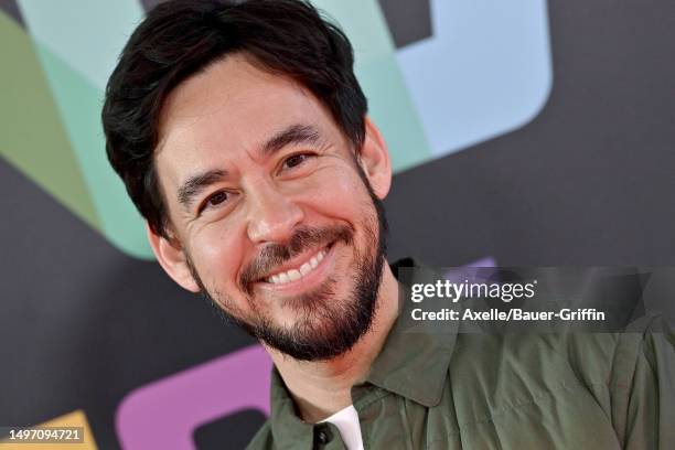 Mike Shinoda attends the Los Angeles Premiere of Disney Pixar's "Elemental" at Academy Museum of Motion Pictures on June 08, 2023 in Los Angeles,...