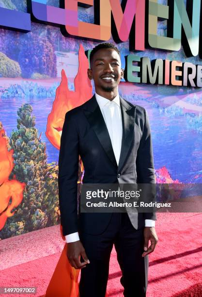 Mamoudou Athie attends the World Premiere of Disney and Pixar's feature film "Elemental" at Academy Museum of Motion Pictures in Los Angeles,...