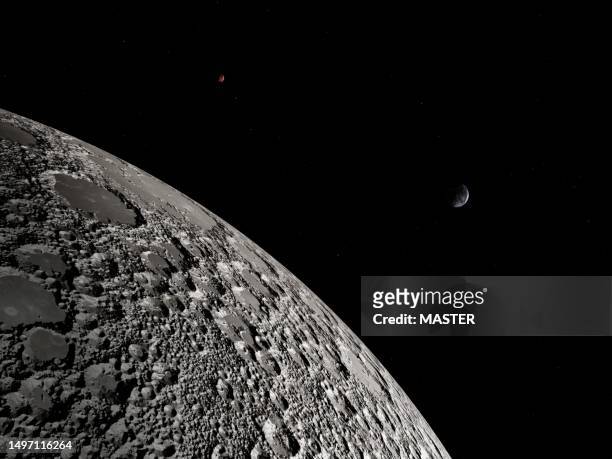 high detailed image of the moon - planetary moon stockfoto's en -beelden