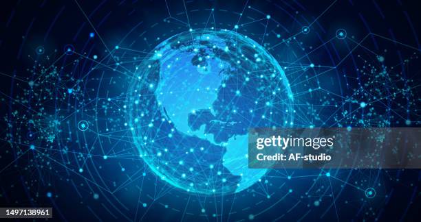 network world globe map background - global village stock illustrations