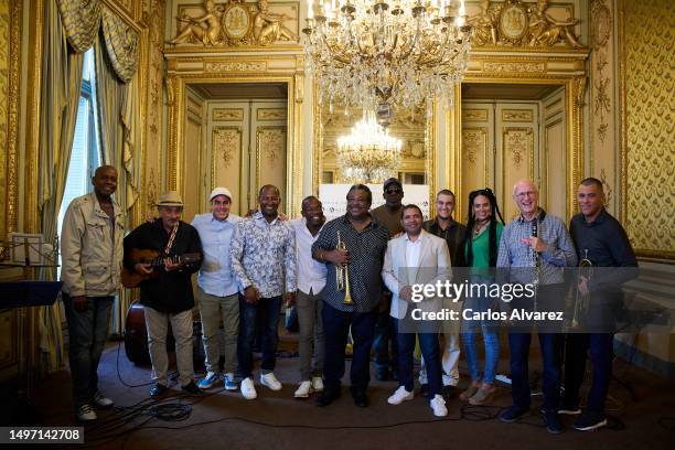 Members of the Cuban band "Estrellas de Buena Vista y +" Jean Roberto San Cristóbal Figueroa, Rosenio Perdomo Blanco, Pedro Pablo Gutiérrez Valdés,...