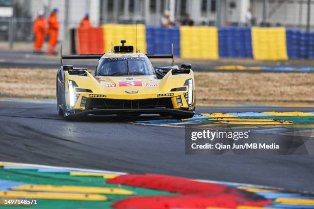 The Cadillac Racing, Cadillac V-Series.R driven by Sebastien Bourdais of France, Renger van der Zande of The Netherlands and Scott Dixon of New...