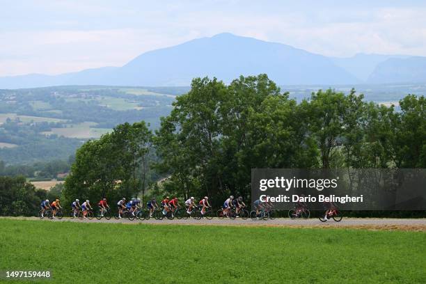 Greg Van Avermaet of Belgium and AG2R Citroën Team, Fred Wright of The United Kingdom and Team Bahrain - Victorious, Omar Fraile of Spain and Team...