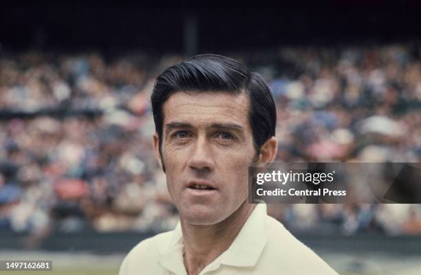 Portrait of Australian tennis player Ken Rosewall, All England Lawn Tennis Club, Wimbledon, London, 1971.