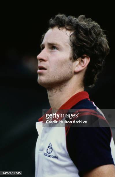 American tennis player John McEnroe during the Men's Singles tournament at Wimbledon, All England Lawn Tennis Club, London, June 22nd 1982. McEnroe...