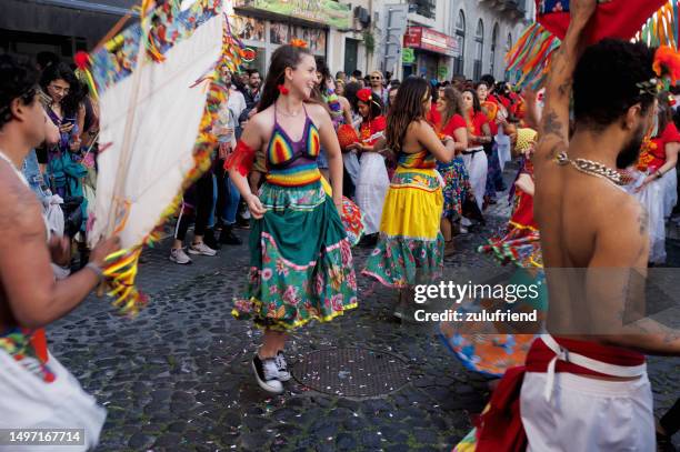 maracatu in lisbon - carnival in portugal stock pictures, royalty-free photos & images