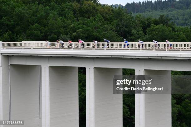 Nans Peters of France and AG2R Citroën Team, Jonathan Castroviejo of Spain and Team INEOS Grenadiers, Andrea Bagioli of Italy and Team Soudal - Quick...