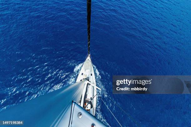 sailboat from above - sailing a ship stock pictures, royalty-free photos & images