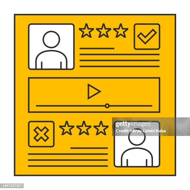 assessment line icon design. evaluation, examination, review, questionnaire, report, analyzing. - comparing notes stock illustrations