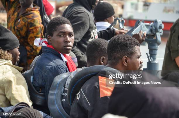 The Tunisian Maritime National Guard intercept boats of migrants trying to cross the Mediterranean Sea before returning the migrants to the shore of...