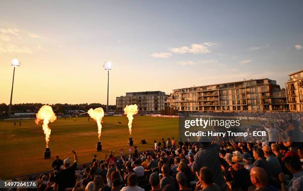 General view of play during the Vitality Blast T20 match between Gloucestershire and Somerset at Seat Unique Stadium on June 09, 2023 in Bristol,...