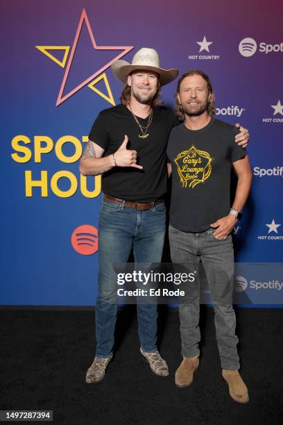 Brian Kelley and Dierks Bentley visit Spotify House during CMA Fest 2023 - Day 2 at Ole Red on June 09, 2023 in Nashville, Tennessee.