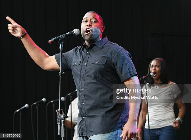 Daniels performs at The Dell Music Center on August 2, 2012 in Philadelphia, Pennsylvania.