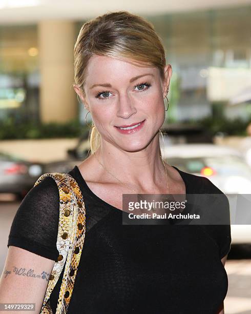 Actress Teri Polo attends the Hallmark Channel and Hallmark Movie Channel 2012 TCA Summer Press Tour at The Beverly Hilton Hotel on August 2, 2012 in...