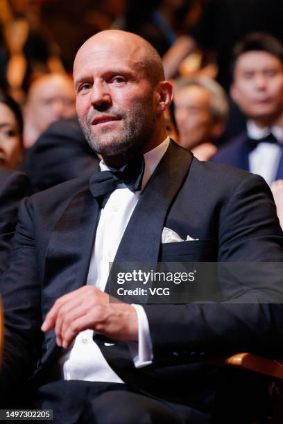 Actor Jason Statham attends the opening ceremony of the 25th Shanghai International Film Festival at Shanghai Grand Theatre on June 9, 2023 in...