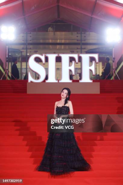 Actress Shu Qi attends the opening ceremony of the 25th Shanghai International Film Festival at Shanghai Grand Theatre on June 9, 2023 in Shanghai,...