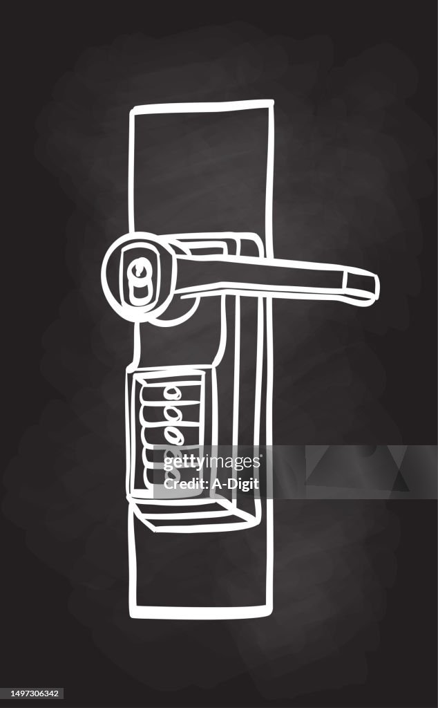 Key Lock Entrence Drawing Doorlockkeypadsketchblackboard High-Res Vector Graphic - Getty Images