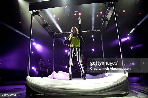 Actress/singer Victoria Justice performs at the Orange County Fair on August 2, 2012 in Orange, California.