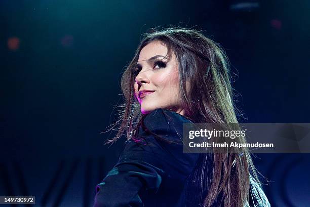 Actress/singer Victoria Justice performs at the Orange County Fair on August 2, 2012 in Orange, California.