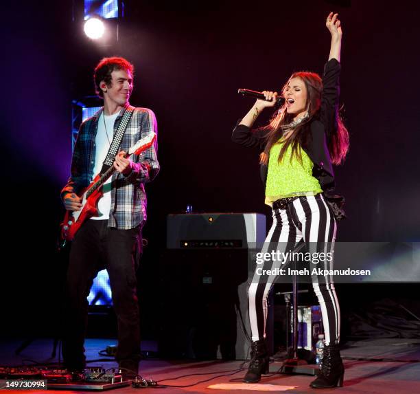 Actress/singer Victoria Justice performs at the Orange County Fair on August 2, 2012 in Orange, California.