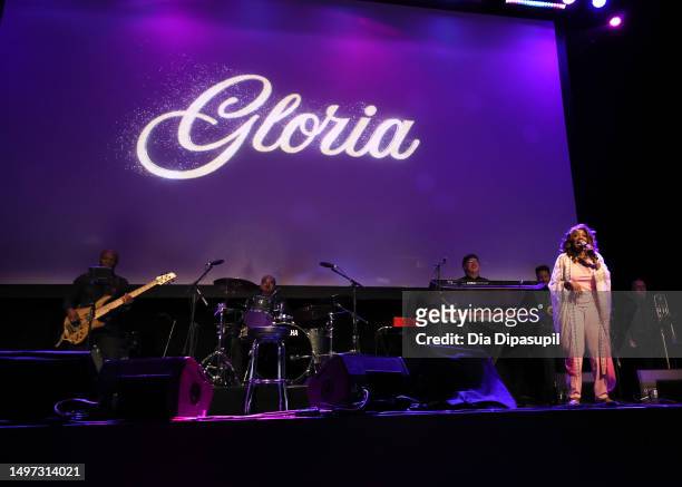 Gloria Gaynor performs during the "Gloria Gaynor: I Will Survive" premiere during the 2023 Tribeca Festival at Spring Studios on June 09, 2023 in New...