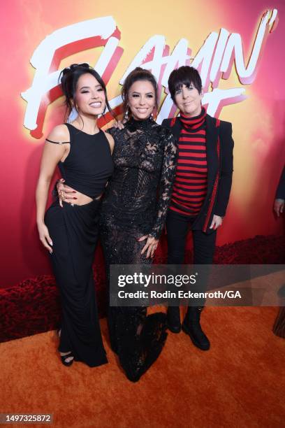 Becky G, Eva Longoria and Diane Warren attend the special screening of Searchlight Pictures' "Flamin' Hot" at Hollywood Post 43 - American Legion on...