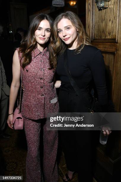 Zoey Deutch and Chloë Grace Moretz attend the CAA New York Party at Maxwell Social on June 09, 2023 in New York City.