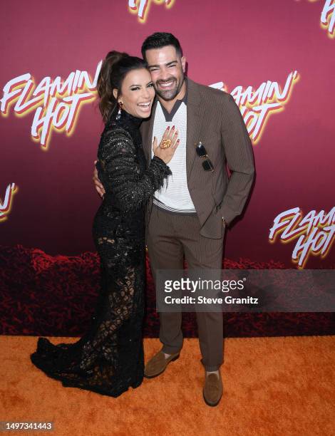 Eva Longoria and Jesse Metcalfe arrives at the Los Angeles Special Screening Of Searchlight Pictures' "Flamin' Hot" at Hollywood Post 43 - American...
