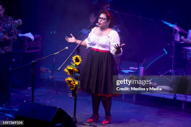 La Marisoul of La Santa Cecilia performs during a concert as part of the 'Cuatro Copas Tour' at La Maraka on June 9, 2023 in Mexico City, Mexico.