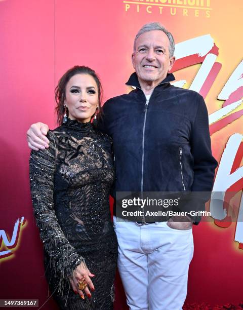 Eva Longoria and Bob Iger attend the Los Angeles Special Screening of Searchlight Pictures' "Flamin' Hot" at Hollywood Post 43 - American Legion on...