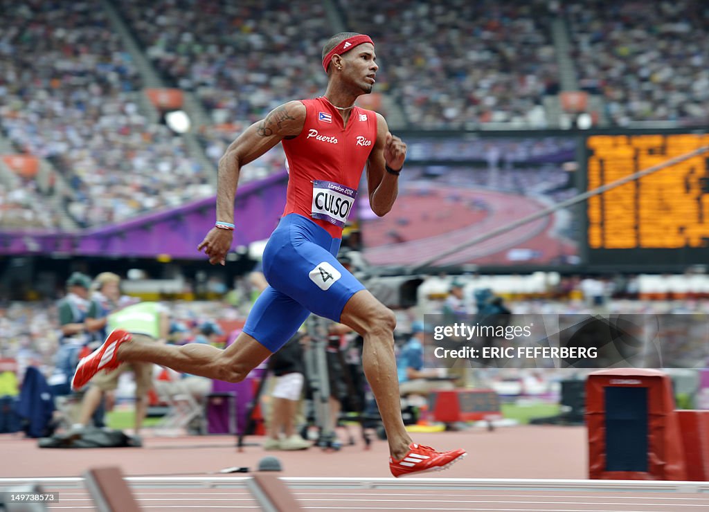 Culson Puerto Rico's Javier Culson competes in the men's 400m hurdles heats ...
