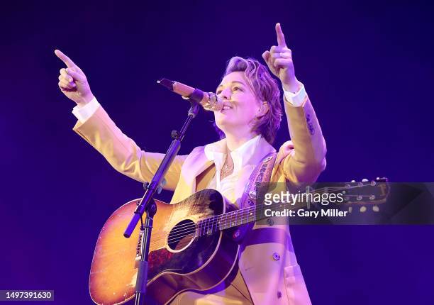 Brandi Carlile performs in concert at Gorge Amphitheatre on June 09, 2023 in George, Washington.