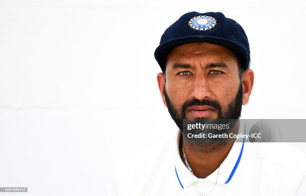 Cheteshwar Pujara Of India Looks On During Day Four Of The ICC World cheteshwar-pujara-of-india-looks-on-during-day-four-of-the-icc-world