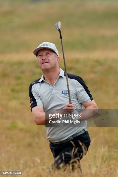 Greig Hutcheon of Scotland during Day Two of the Jersey Legends at La Moye Golf Club on June 10, 2023 in St Helier, Jersey.