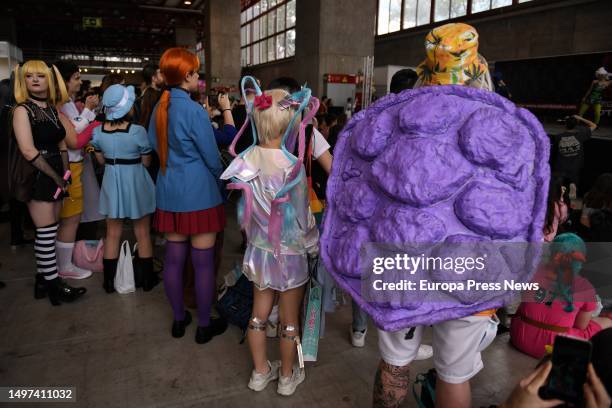 Several people attend the VII edition of 'Madrid Otaku', at the Pabellon de Cristal de la Casa de Campo, on 10 June, 2023 in Madrid, Spain. This...