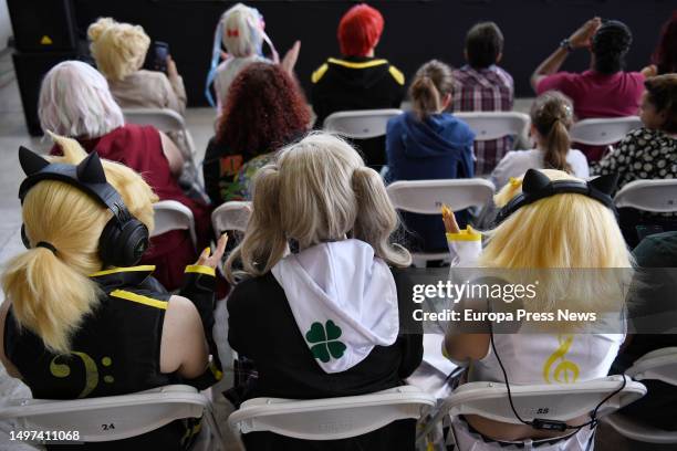 Several people attend the VII edition of 'Madrid Otaku', at the Pabellon de Cristal de la Casa de Campo, on 10 June, 2023 in Madrid, Spain. This...