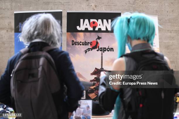 Several people attend the VII edition of 'Madrid Otaku', at the Pabellon de Cristal de la Casa de Campo, on 10 June, 2023 in Madrid, Spain. This...