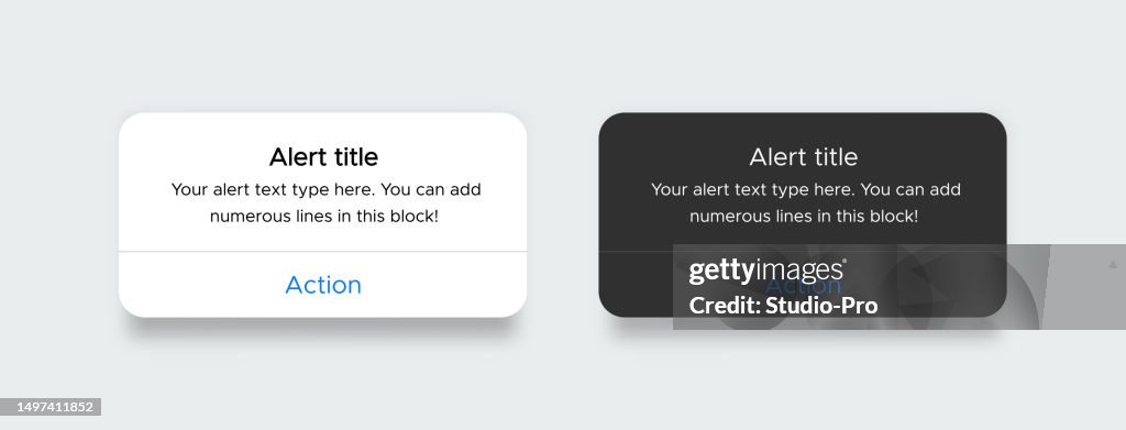 Alert notification mockup template